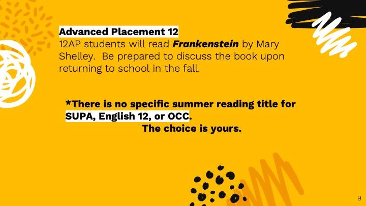Advanced Placement 12 Must Read